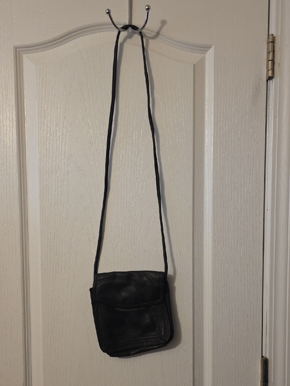 Fossil Black Leather Crossbody Bag